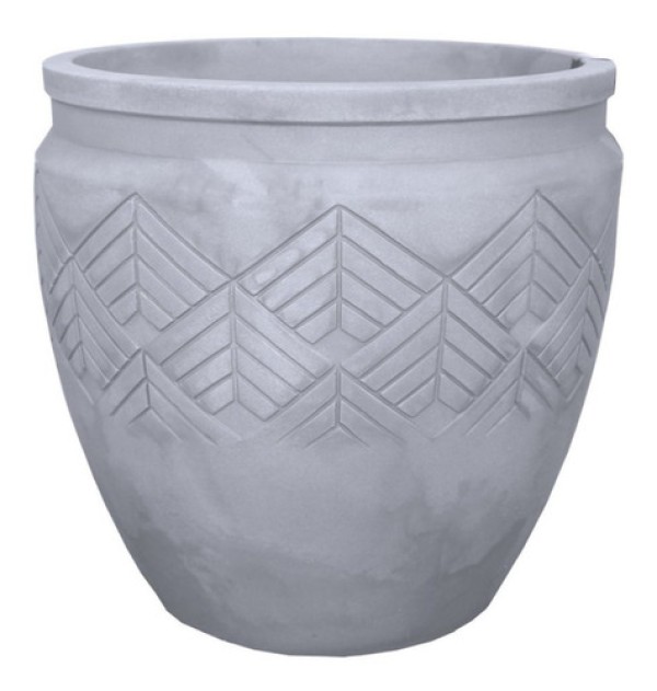Encontraproduto.com.br - Vaso Cilindrico 55 Tribo Japi Cimento Queimado