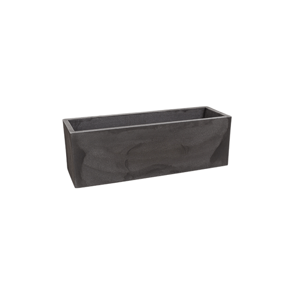 Encontraproduto.com.br - Vaso Cachepot Floreira Flat Preto Ardósia Japi