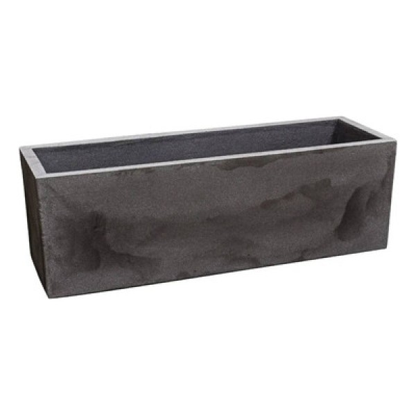 Encontraproduto.com.br - Vaso Cachepot Floreira Flat Preto Ardósia Japi