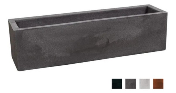 Encontraproduto.com.br - Vaso Cachepot Floreira Flat Preto Ardósia Japi