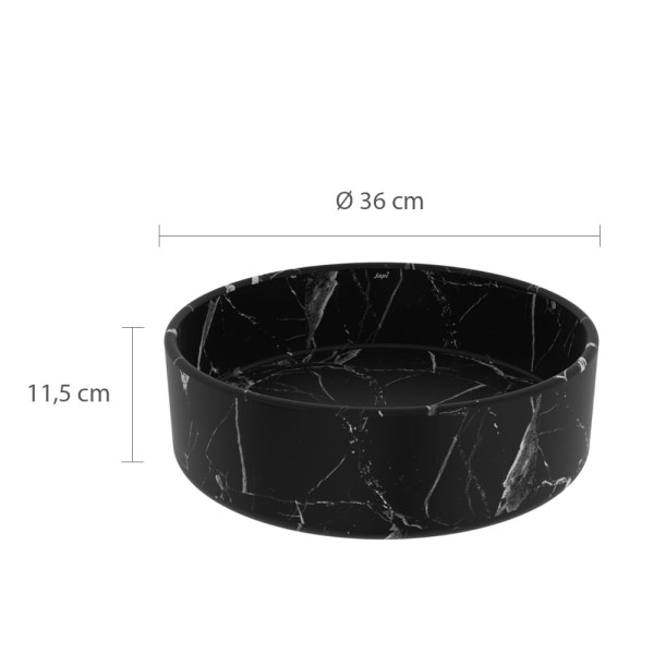 Encontraproduto.com.br - Cuba De Apoio Sottile Redonda Nero Japi Astra