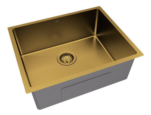 Encontraproduto.com.br - Kit Cuba de Cozinha com Válvula e Sifão em Aço Inox Gold Japi Astra