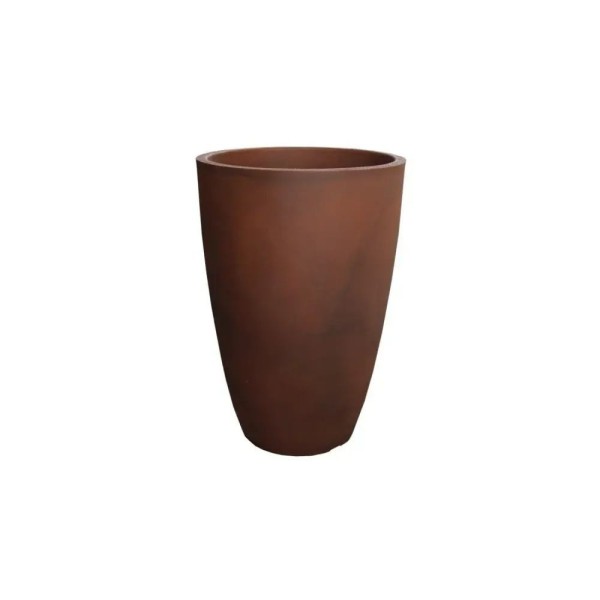 Encontraproduto.com.br - Vaso Liso Conico 30 Japi Aço Corten