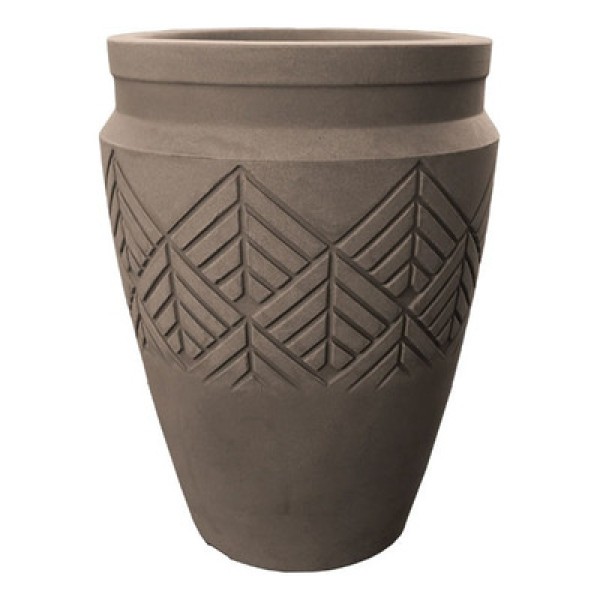 Encontraproduto.com.br - Vaso Tribo Cilíndrico 32 Japi Preto Ardosia