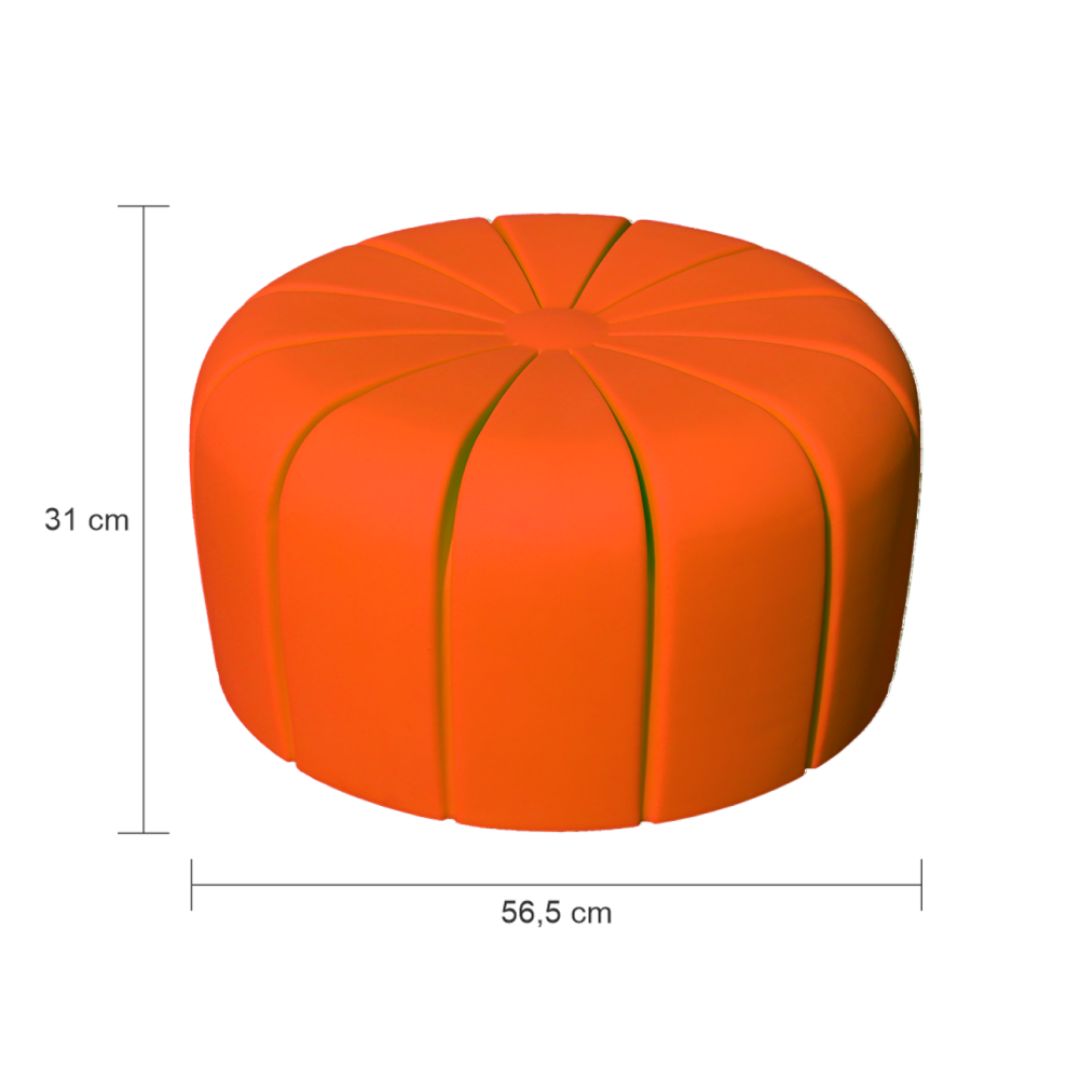 Encontraproduto.com.br - Puff Iupi 60 cm Japi Studio Laranja Neon