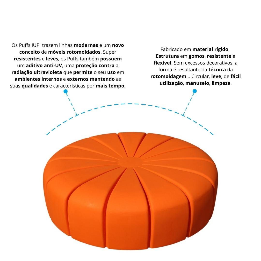 Encontraproduto.com.br - Puff Iupi 85 cm Japi Studio Laranja Neon