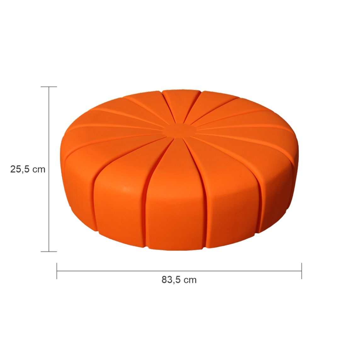 Encontraproduto.com.br - Puff Iupi 85 cm Japi Studio Laranja Neon
