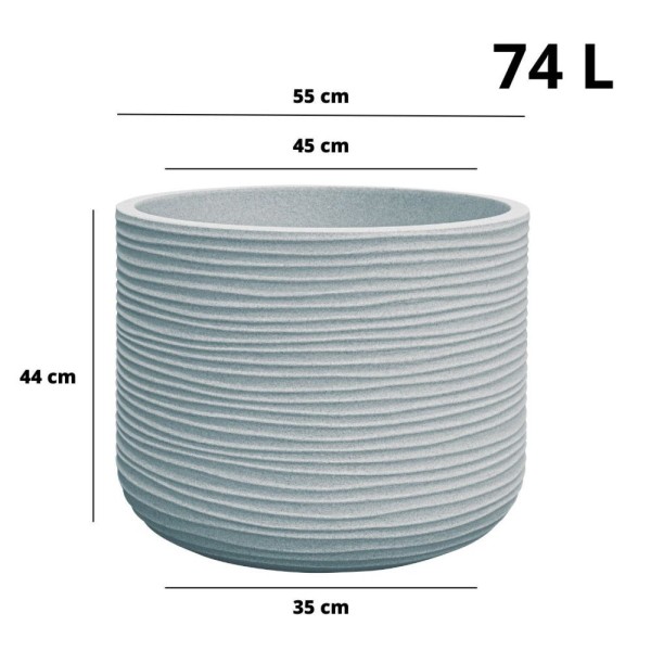 Encontraproduto.com.br - Vaso Lagoon 55 Chumbo