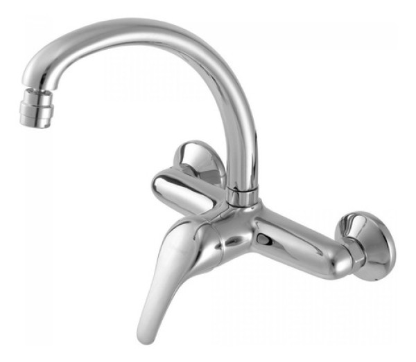 Encontraproduto.com.br - Misturador Monocomando Para Cozinha De Parede Vega 7006 Acabamento Cromado Cor Cromado