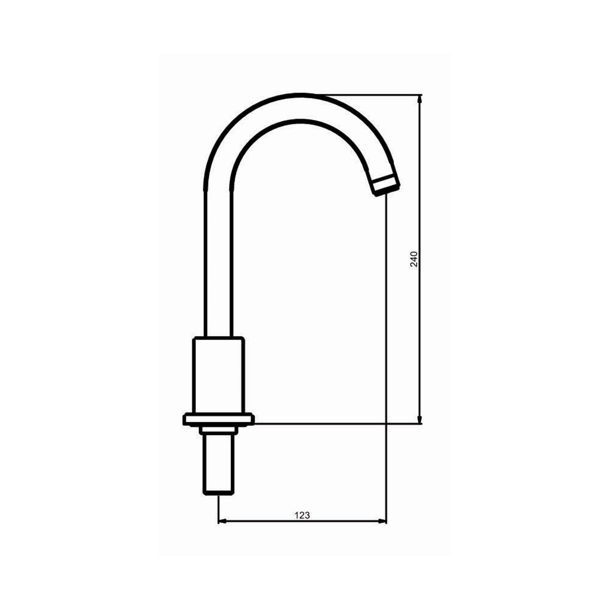Torneira Lavatório Bancada 1190 35 1/4V Meber Dourado Matte