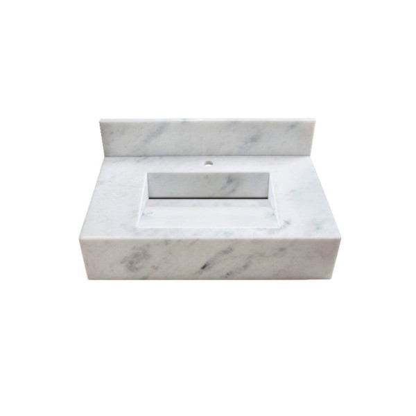 Encontraproduto.com.br - Bancada de mármore frontal Verona 60cm branca Venturini