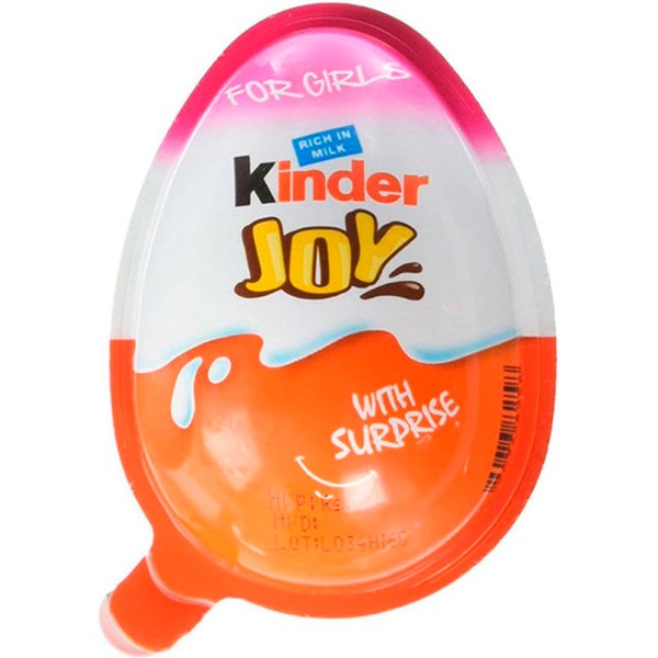 Encontraproduto.com.br - Chocolate Kinder Joy Rosa 20g com Surpresa