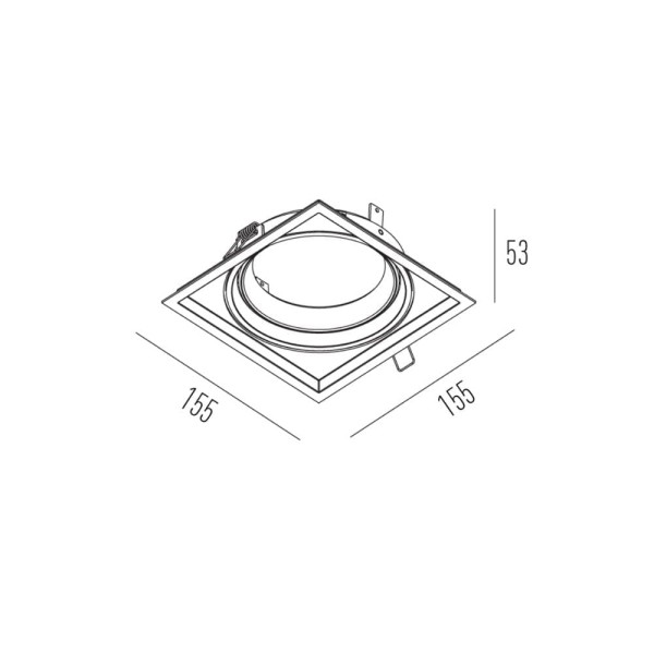 Encontraproduto.com.br - Spot De Embutir Dirigível Quadrado Par30 E Cdmr Branco Il4729Bmtx Interlight