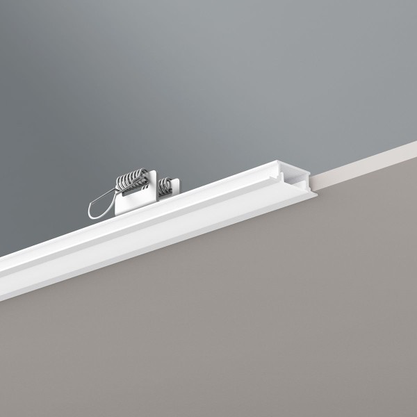 Encontraproduto.com.br - Perfil de Embutir Para Fita LED 50cm Branco  W15E9310 Simple Way Interligth