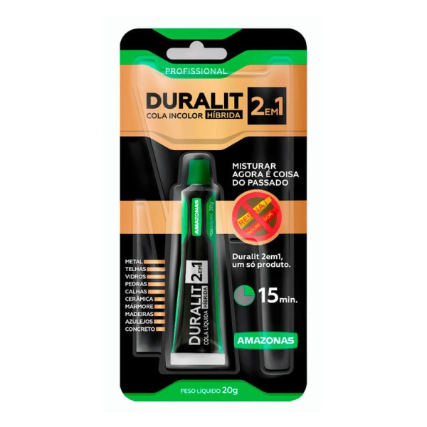 Encontraproduto.com.br - Cola Epoxi Amazonas Duralit 2 em 1 20g
