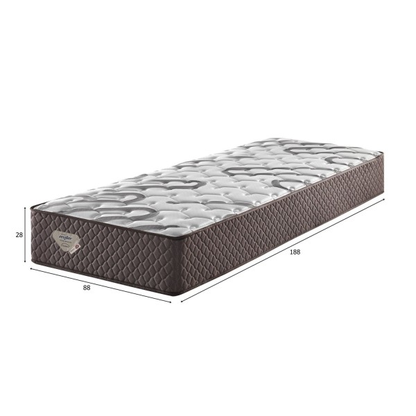 Encontraproduto.com.br - Colchão Solteiro Resistive Molas Ensacadas High Power  28x88x188cm Marrom
