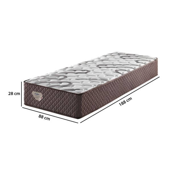 Encontraproduto.com.br - Colchão Solteiro Resistive Molas Ensacadas High Power  28x88x188cm Marrom