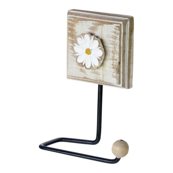 Encontraproduto.com.br - Kit Banheiro Com 2 Toalheiros Duplos + Porta Papel Higiênico + Toalheiro Rustico Artesanal Cor Branco
