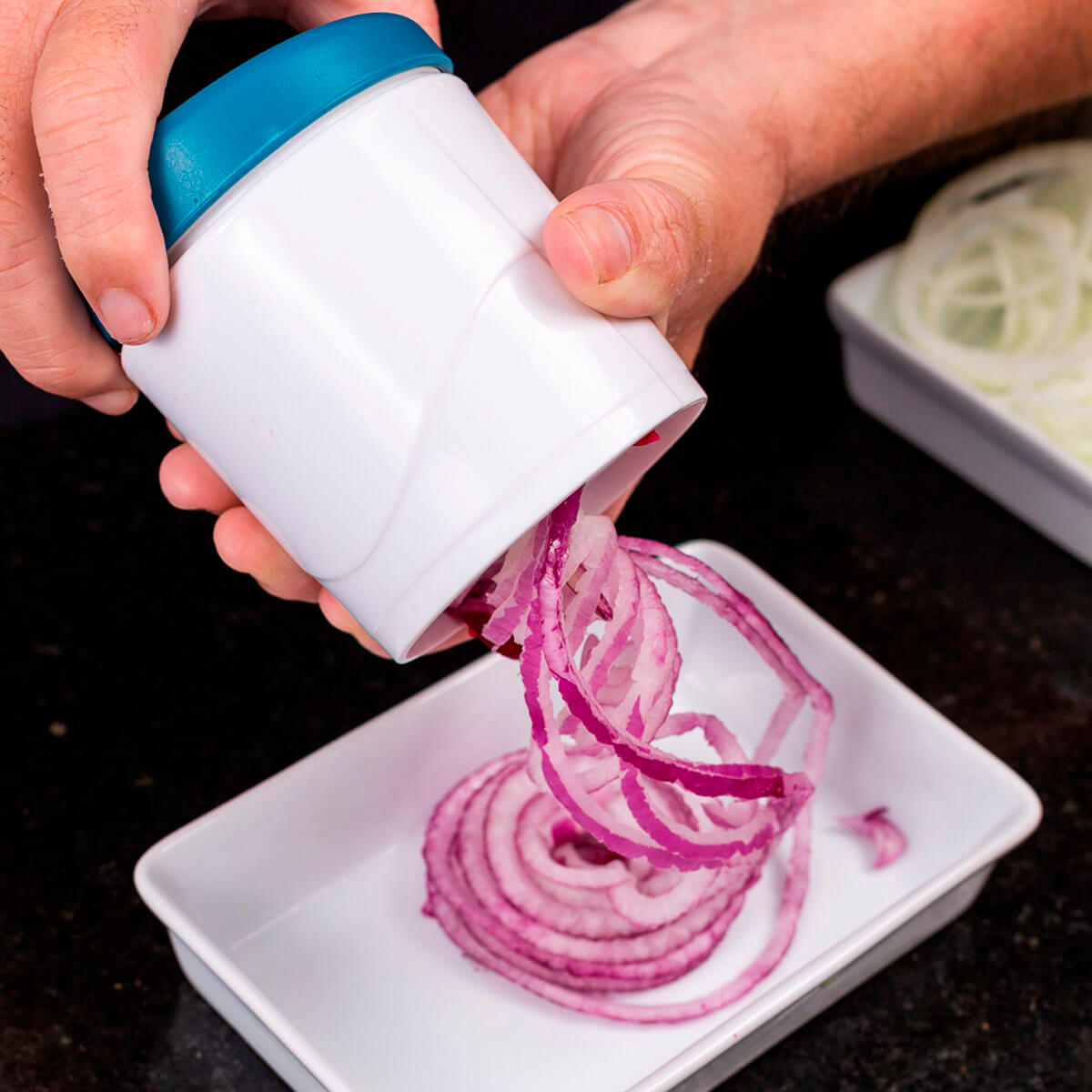 Encontraproduto.com.br - Cortador Espiral Para Cebola Fatiador Circular Pizza Prana