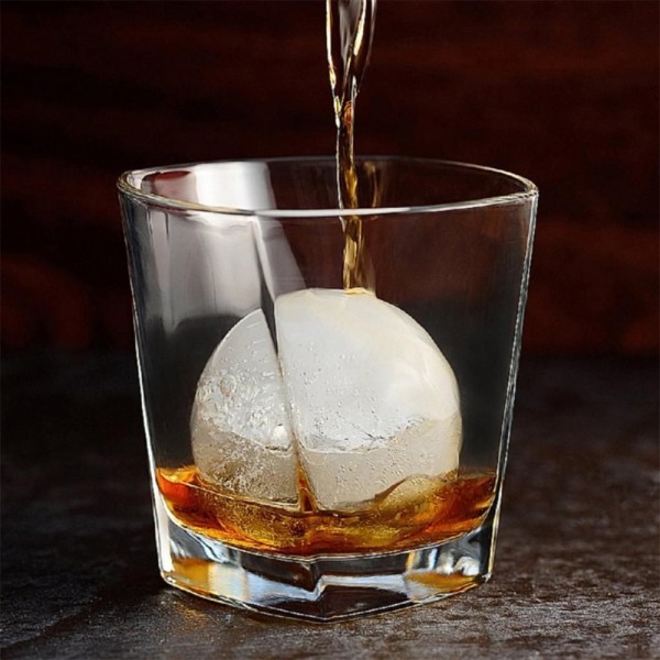 Encontraproduto.com.br - Kit Drink Forma de Gelo Esfera com Funil Copo Whisky 300ml