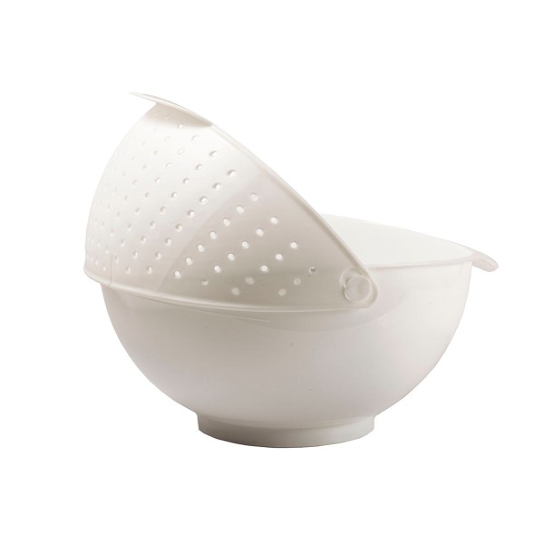 Encontraproduto.com.br - Kit Escorredor Retrátil e Pegador Macarrão Legumes Multiuso