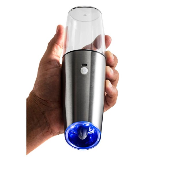 Encontraproduto.com.br - Kit Tempero Moedor de Sal Pimenta e Porta Condimentos 2 Pçs