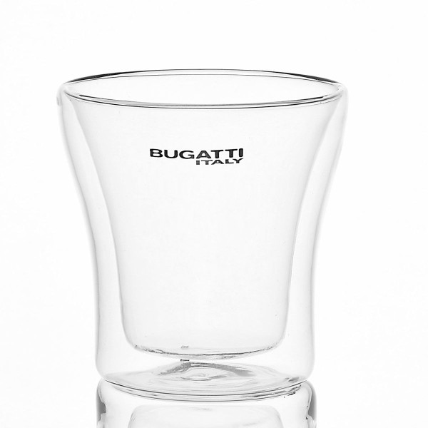 Encontraproduto.com.br - Conjunto 6 Copos de Shots de Parede Dupla 100ml Bugatti