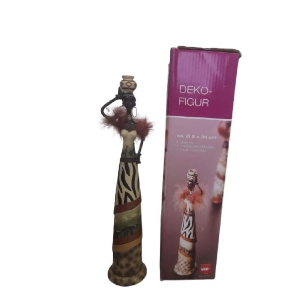 Encontraproduto.com.br - Estátua Mulher Negra Escultura Africana Decorativa Afro 30cm