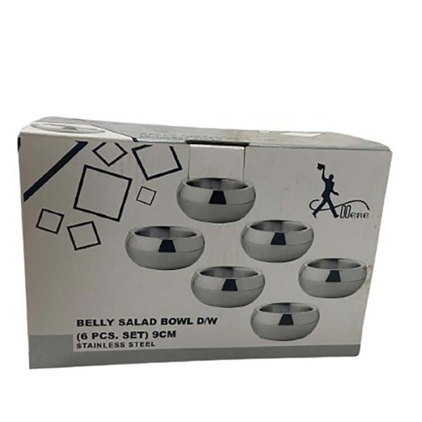 Encontraproduto.com.br - Conjunto para Sobremesa em Inox Parede Dupla 6 Peças Allene
