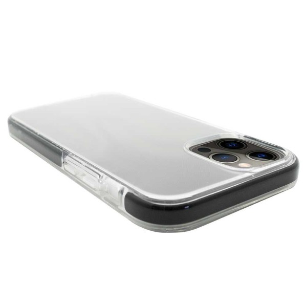 Encontraproduto.com.br - Impact Case Para Iphone 12 Pro Max Transparente Com Preto - Capa Antichoque Dupla