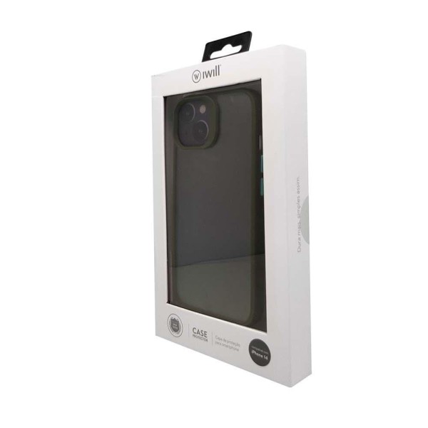 Encontraproduto.com.br - Clarity Case Para Iphone 14 Plus Transparente Com Verde - Capa Antichoque Dupla