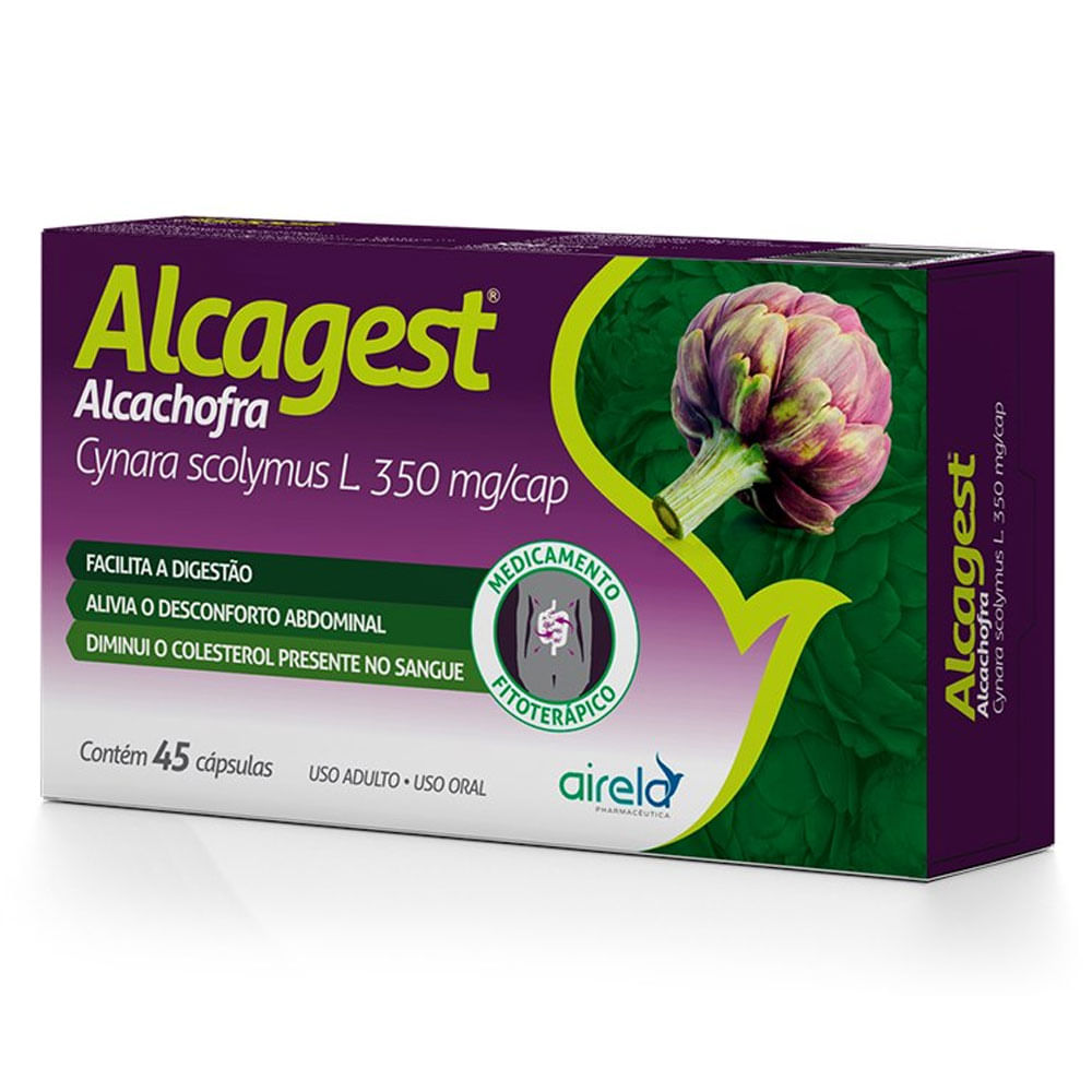 Encontraproduto.com.br - Alcagest Airela 350mg  45 cápsulas