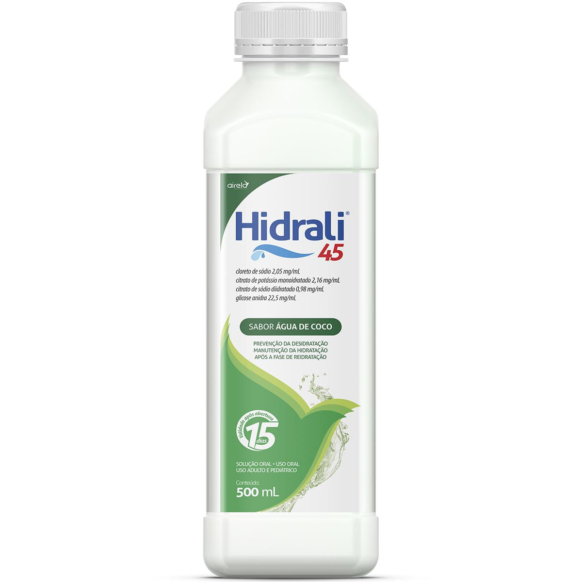 Soro de Reidratação Hidrali 45 Sabor Água de Coco 500mL