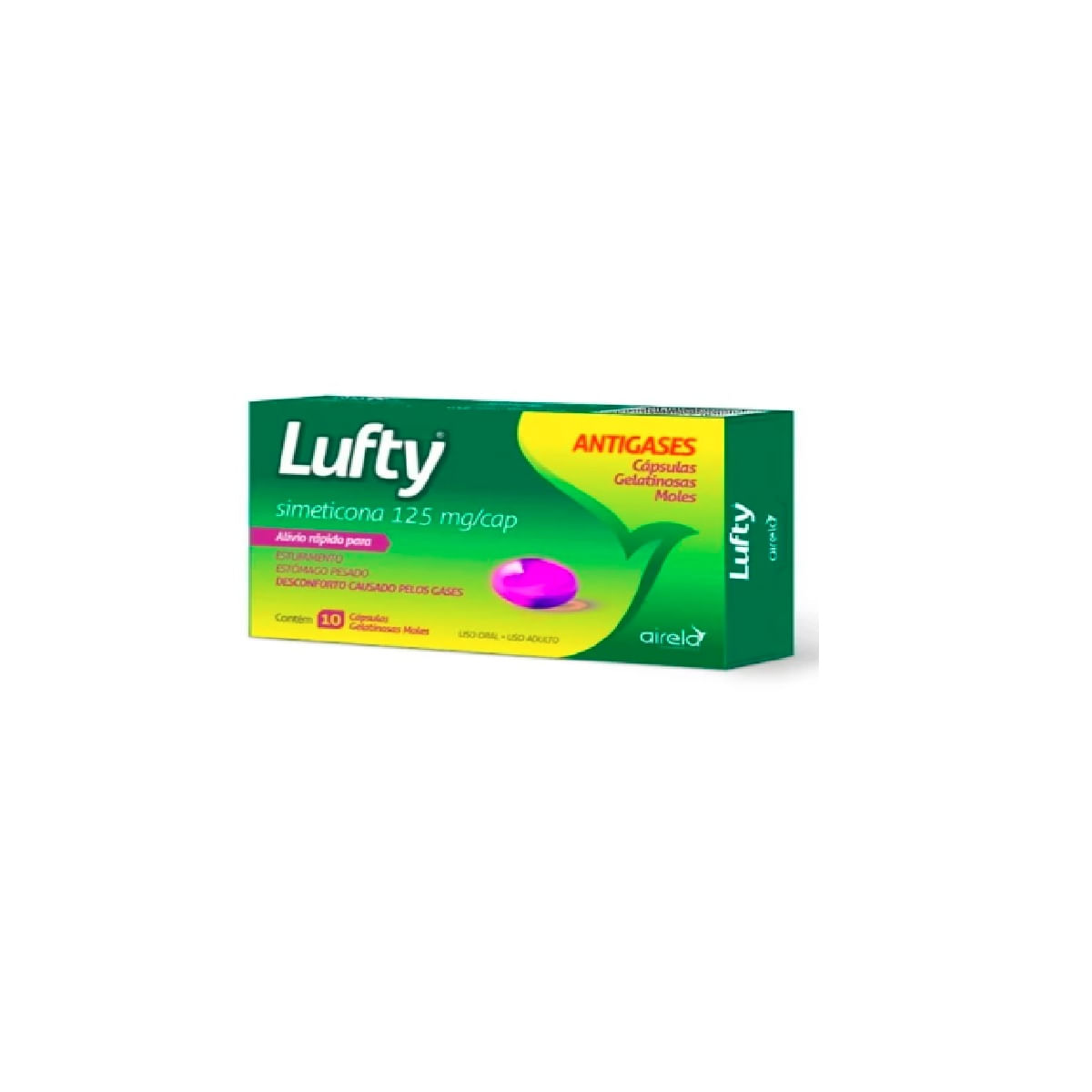Encontraproduto.com.br - Lufty Gel 125mg Com 10 cápsulas