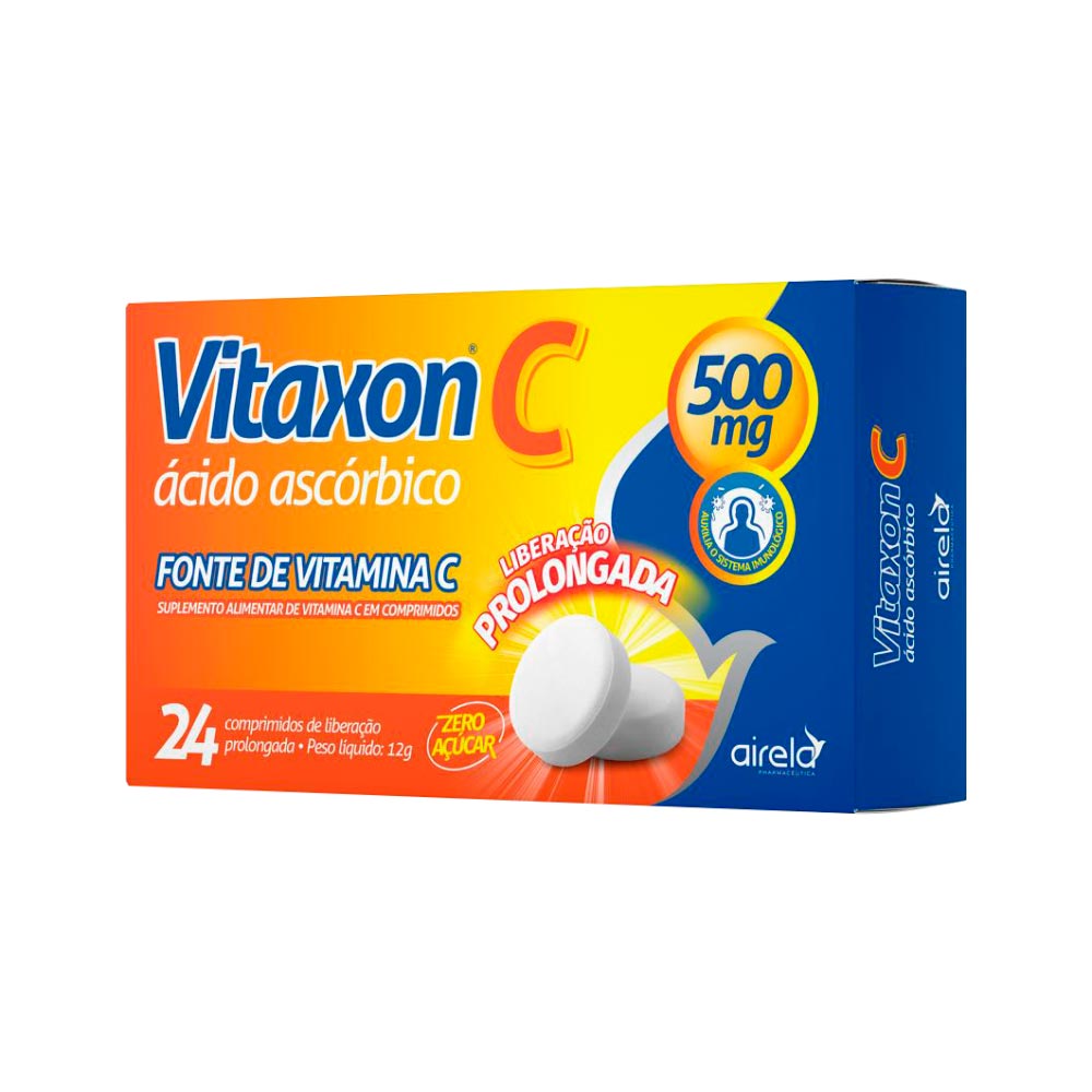 Vitaxon C Com 24 Comprimidos Liberacao Prolongada 500mg