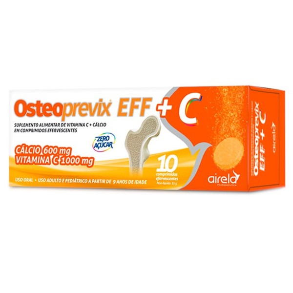 Encontraproduto.com.br - Osteoprevix EFF+C Efervescente Laranja 10 Comprimidos