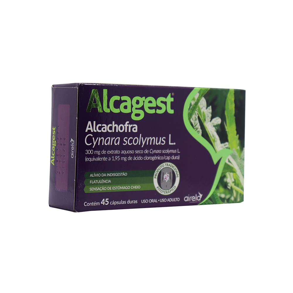 Encontraproduto.com.br - Alcagest 300mg  45 Cápsulas  Airela
