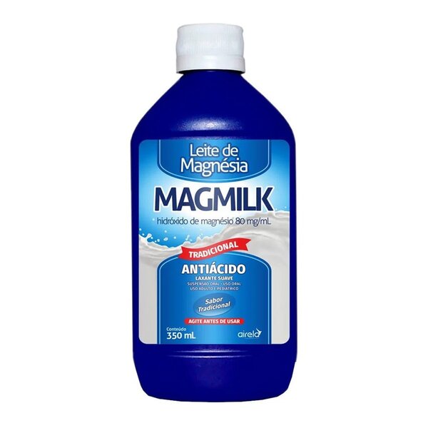 Encontraproduto.com.br - Leite de Magnésia Magmilk Tradicional com 350ml - Airela