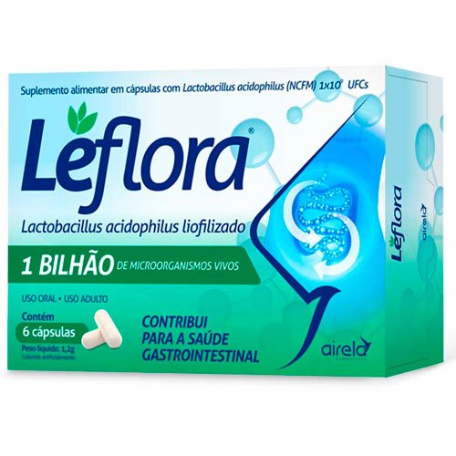 Encontraproduto.com.br - Suplemento Alimentar Leflora Lactobacilus Com 6 Comprimidos