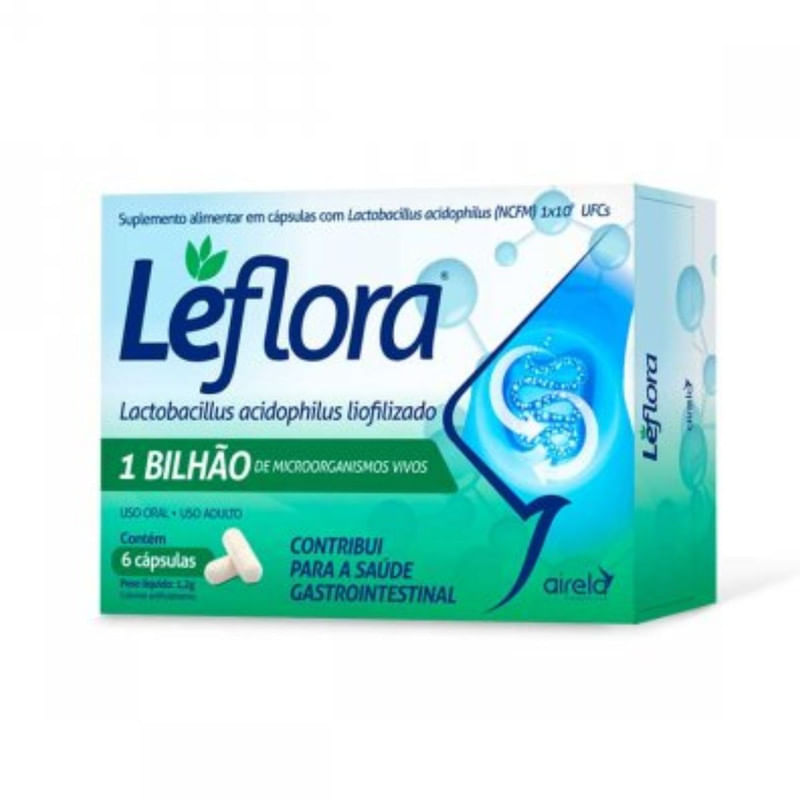 Encontraproduto.com.br - Suplemento Alimentar Leflora Lactobacilus Com 6 Comprimidos