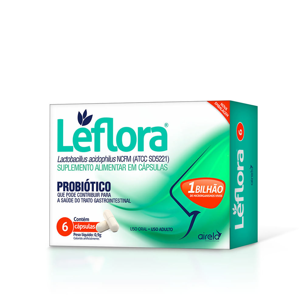 Encontraproduto.com.br - Suplemento Alimentar Leflora Lactobacilus Com 6 Comprimidos