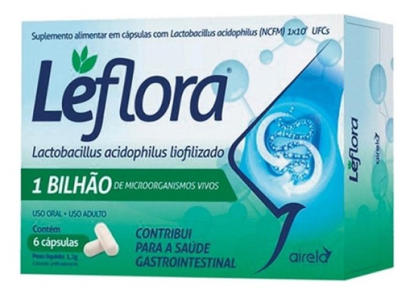 Suplemento Alimentar Leflora Lactobacilus Com 6 Comprimidos