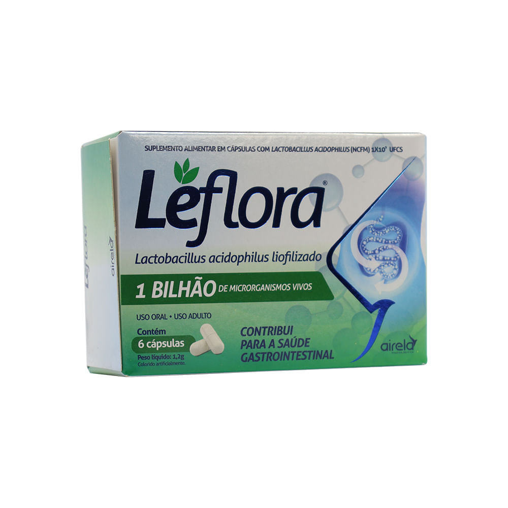 Encontraproduto.com.br - Suplemento Alimentar Leflora Lactobacilus Com 6 Comprimidos