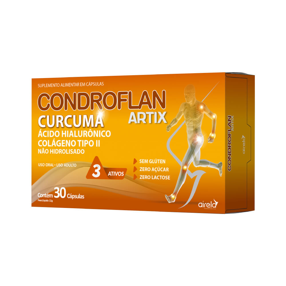Encontraproduto.com.br - Condroflan Cúrcuma Artix - Caixa com 30 Cápsulas