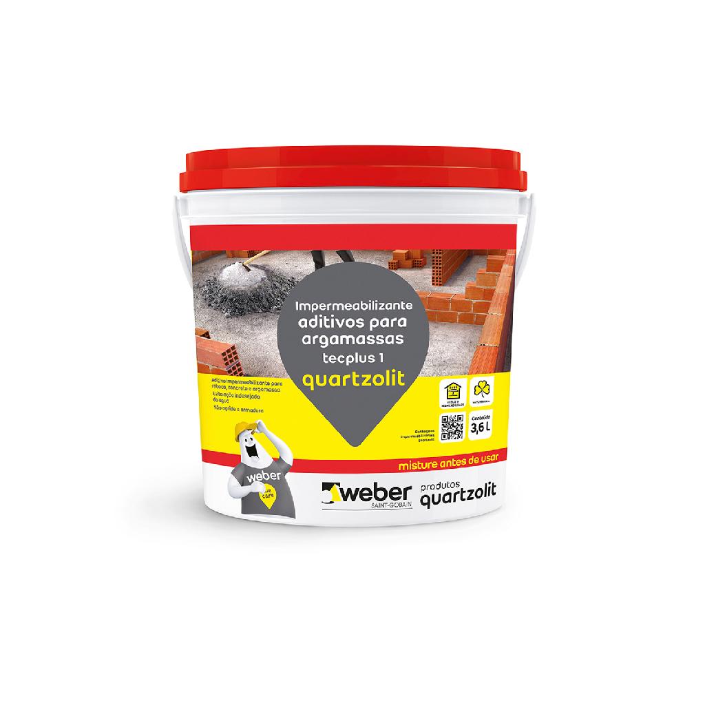 Encontraproduto.com.br - Impermeabilizante Tecplus 3,6 litros Quartzolit