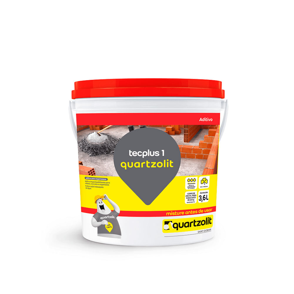 Encontraproduto.com.br - Impermeabilizante Tecplus 3,6 litros Quartzolit