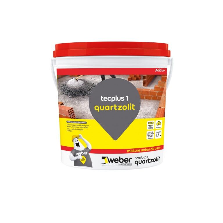 Encontraproduto.com.br - Impermeabilizante Tecplus 3,6 litros Quartzolit