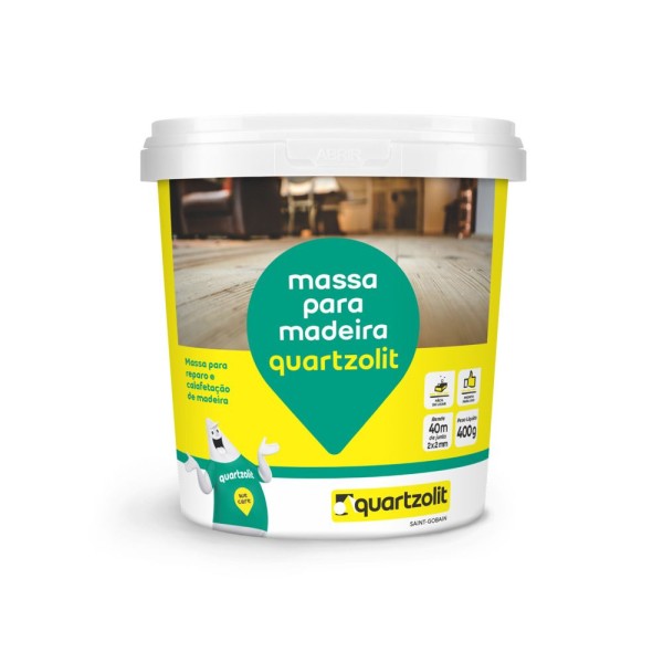 Massa Para Madeira Mogno 0,4KG Quartzolit