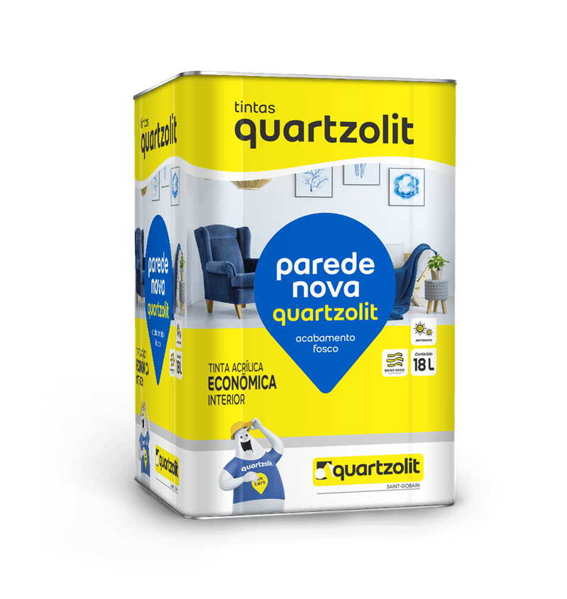 Encontraproduto.com.br - Tinta Acrílica Econômica Parede Nova Fosca 18L Cor Areia - Quartzolit
