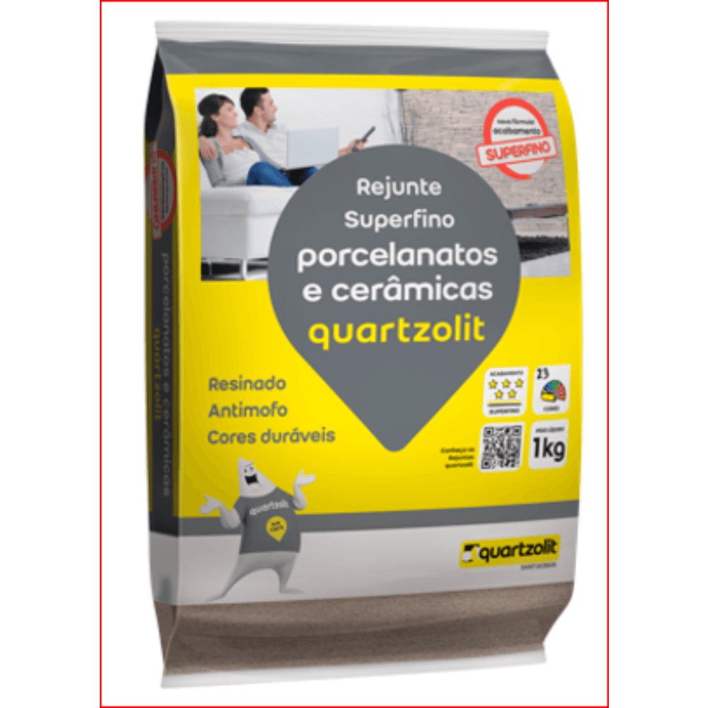 Encontraproduto.com.br - Rejunte Porcelanato 1KG Argila - QUARTZOLIT